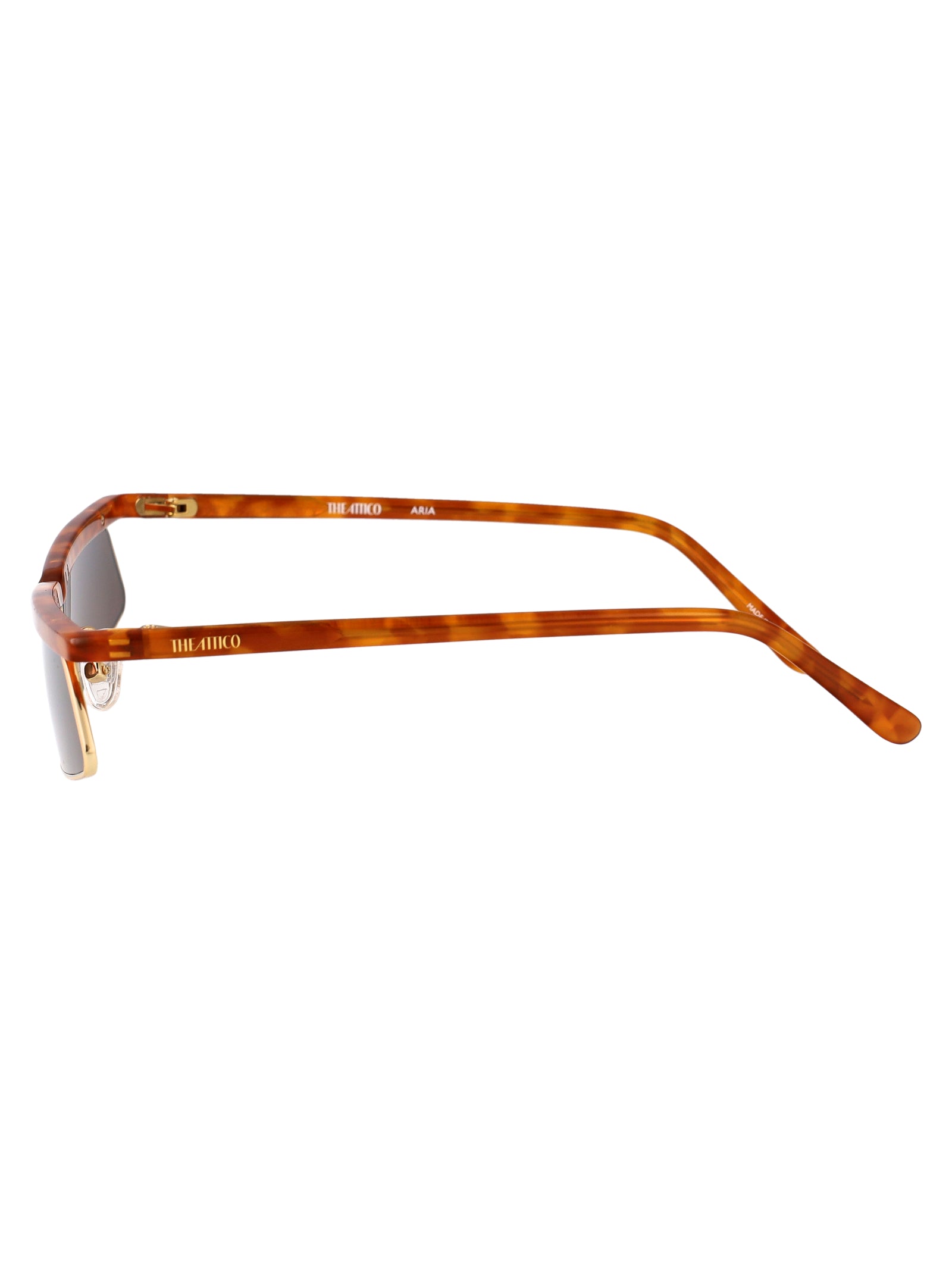 Aria Yellow Gold/ Blonde T-shell/ Brown Stainless Steel Sunglasses
