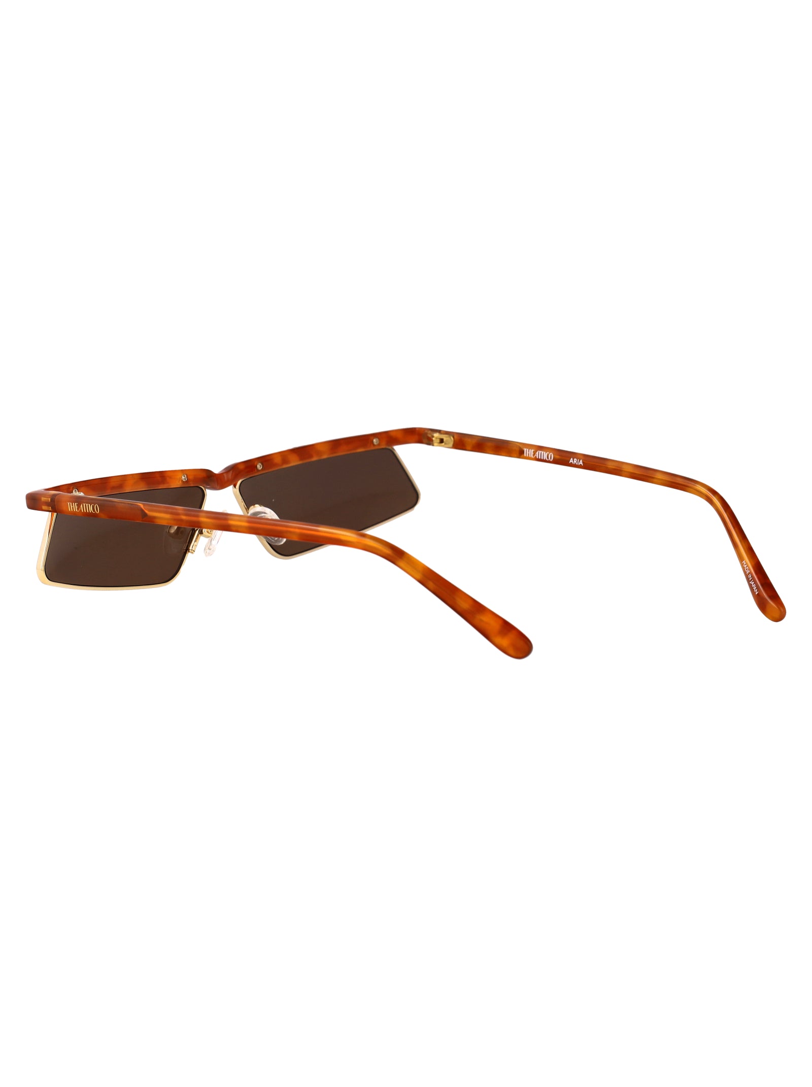 Aria Yellow Gold/ Blonde T-shell/ Brown Stainless Steel Sunglasses