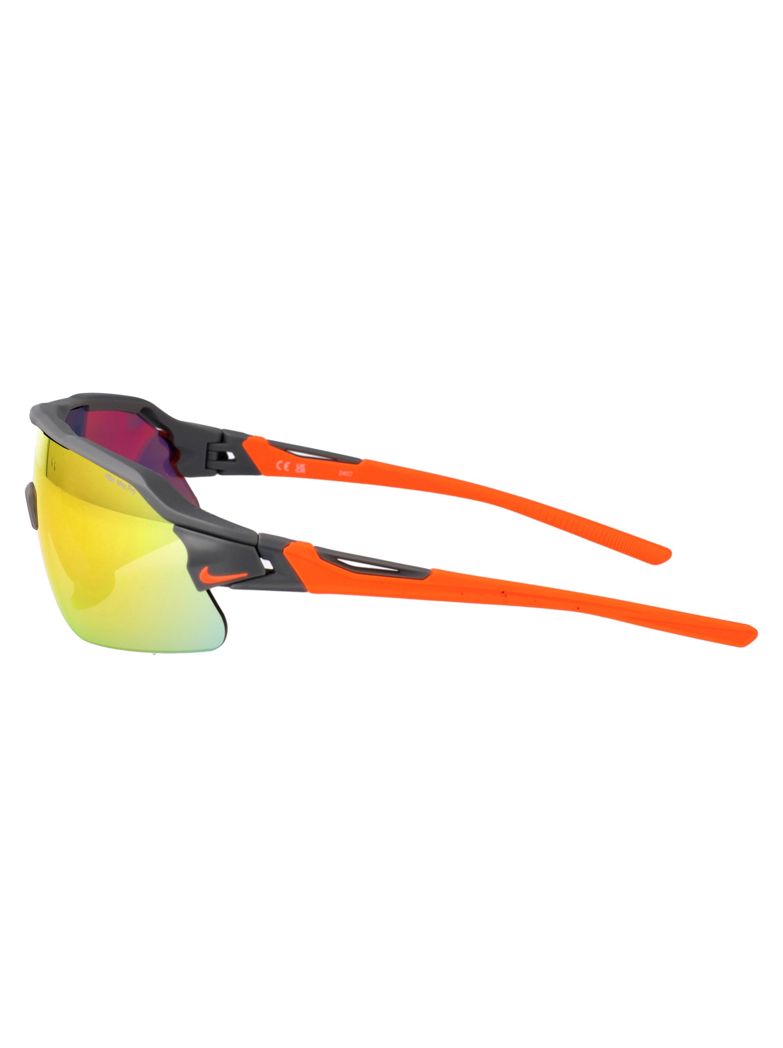 NIKE FLYFREE SHIELD E Mt Smok Gry/road Orag Mir/ Clr Acetate Sunglasses