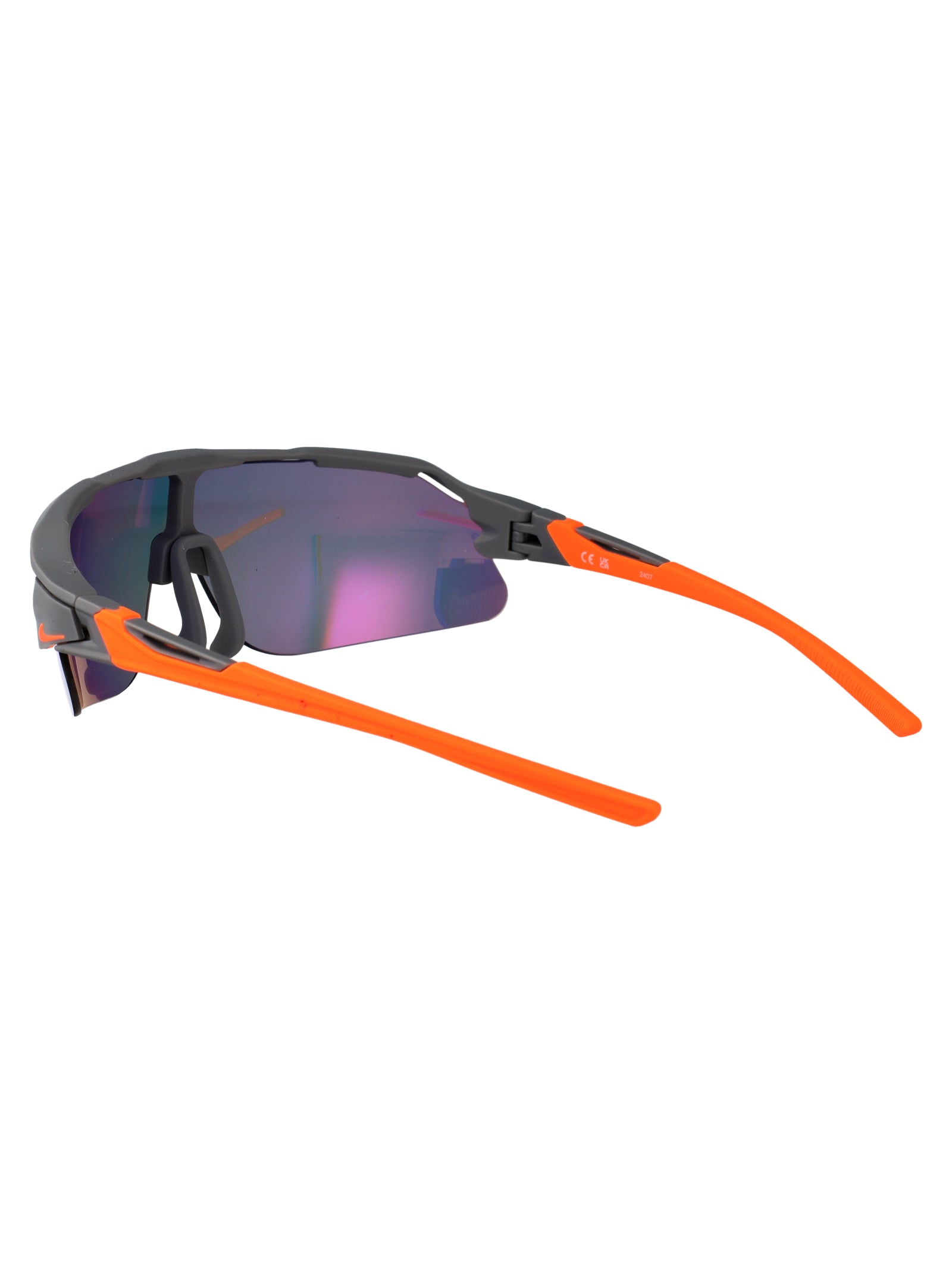 NIKE FLYFREE SHIELD E Mt Smok Gry/road Orag Mir/ Clr Acetate Sunglasses