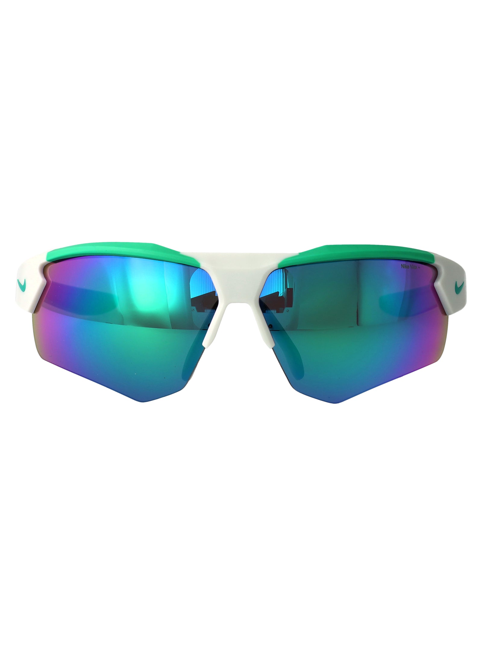 NIKE CLOAK DUO Matte Light Silver / Green Mir Acetate Sunglasses