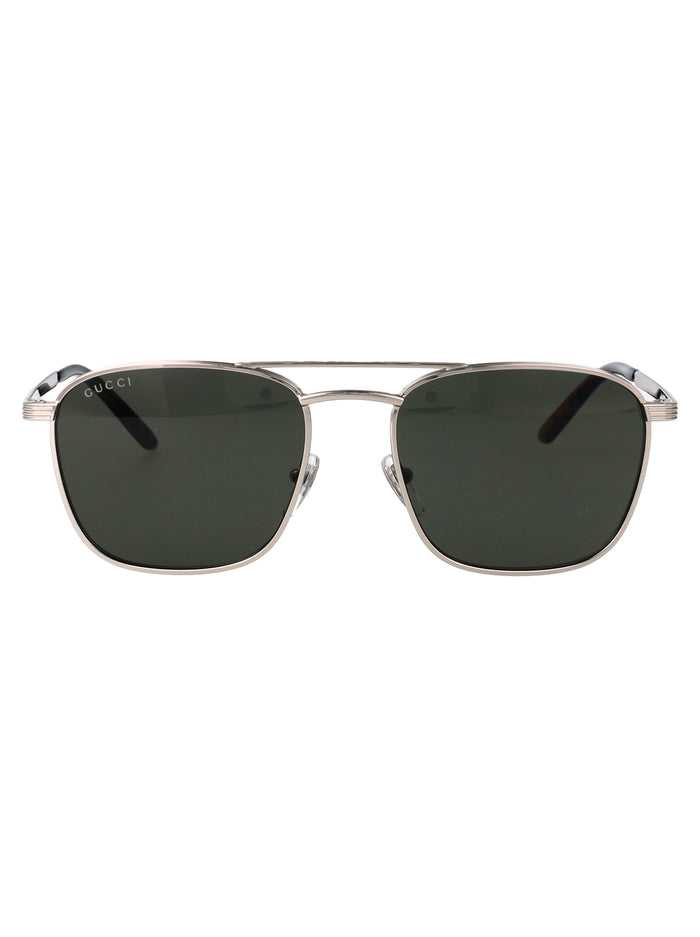 Silver-silver-grey Metal Sunglasses