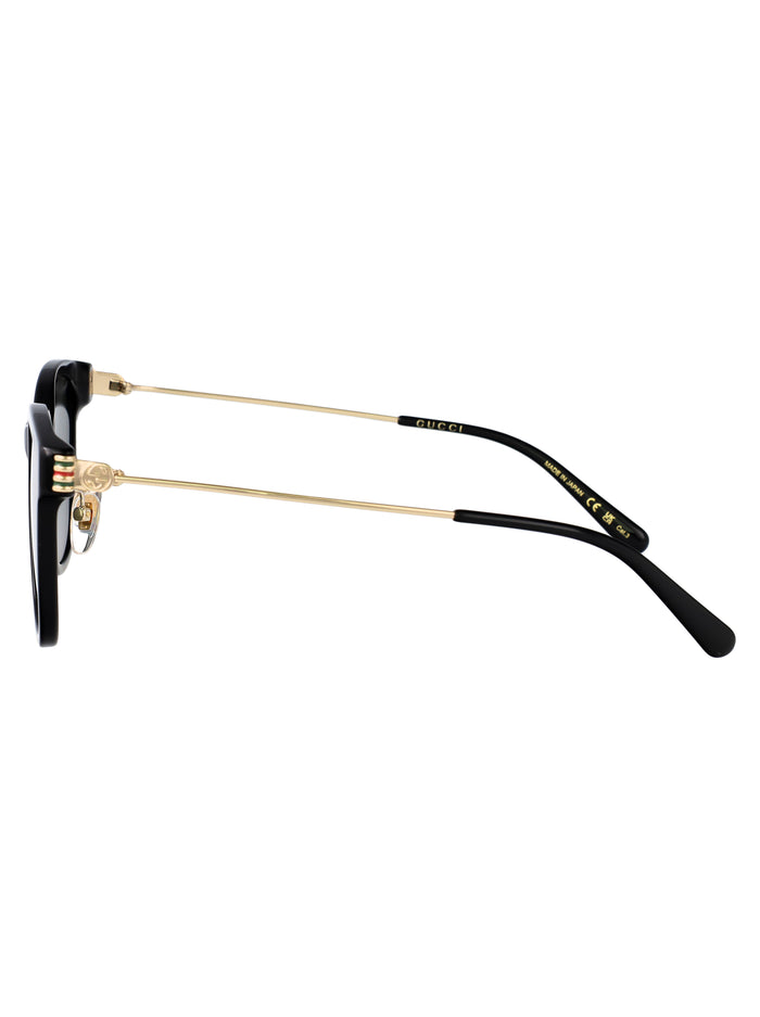 Gg1884sk 001 Black-gold-grey Recycled Acetate Sunglasses