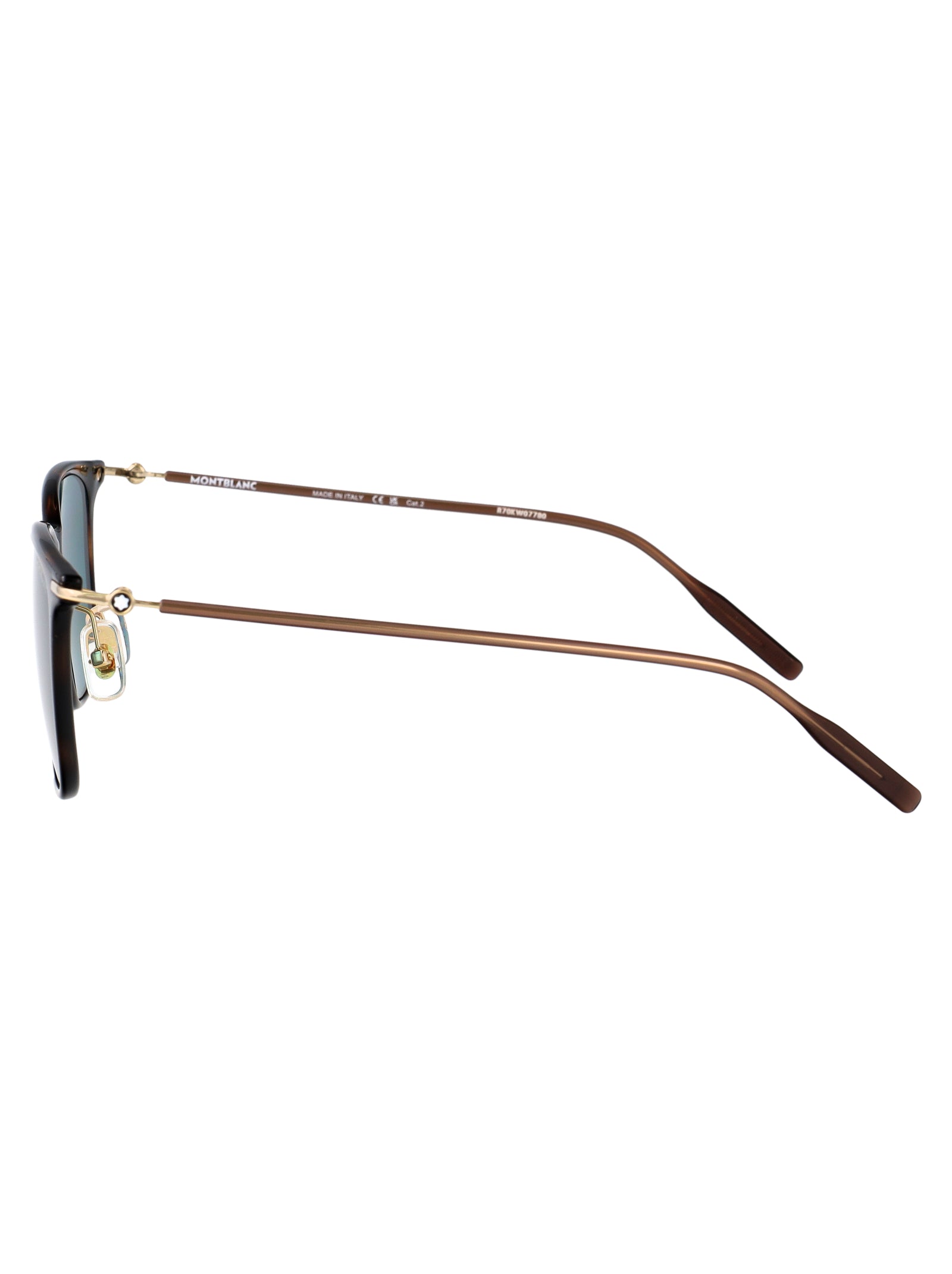 Mb0354s 005 Havana-gold-green Injected Sunglasses