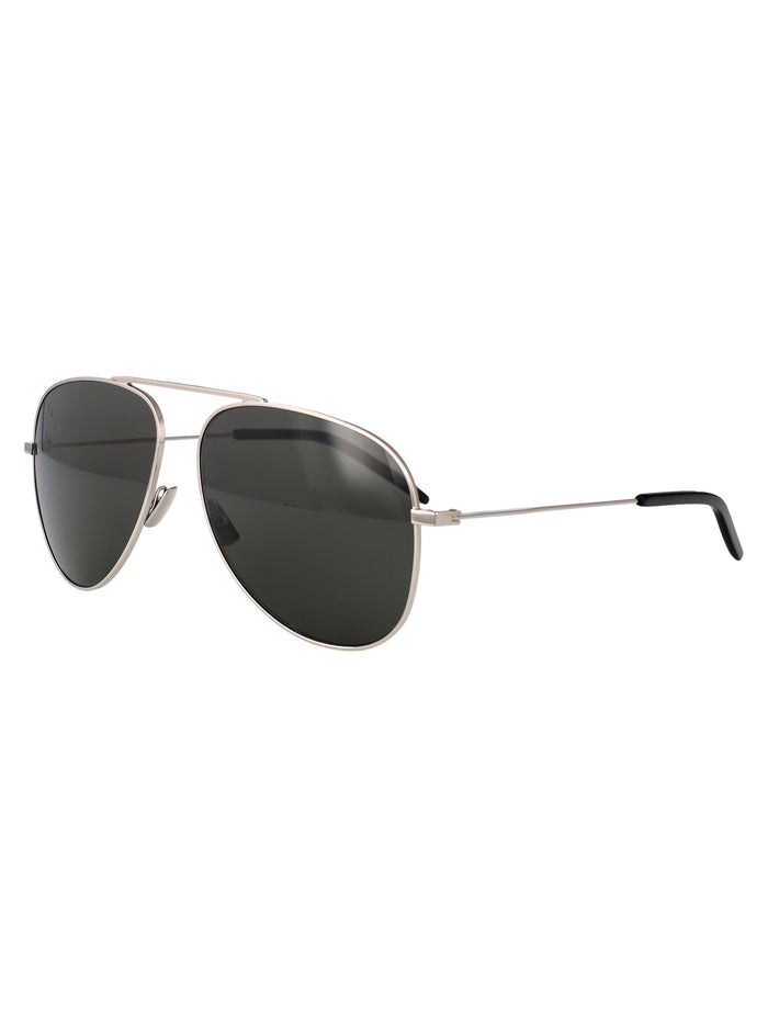 Sl 800 002 Silver-silver-grey Metal Sunglasses