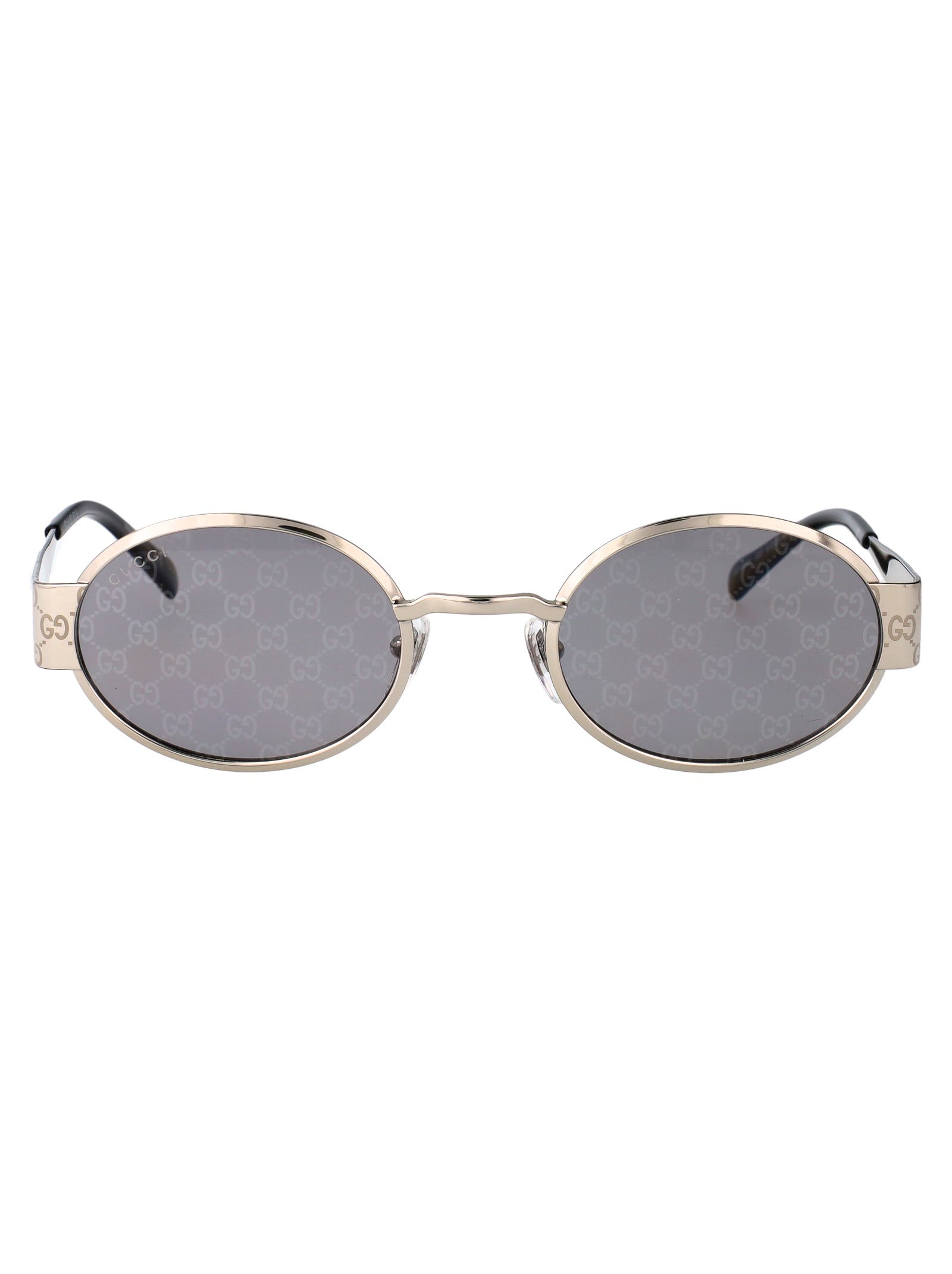 Gg1854s 002 Silver-silver-smoke Metal Sunglasses