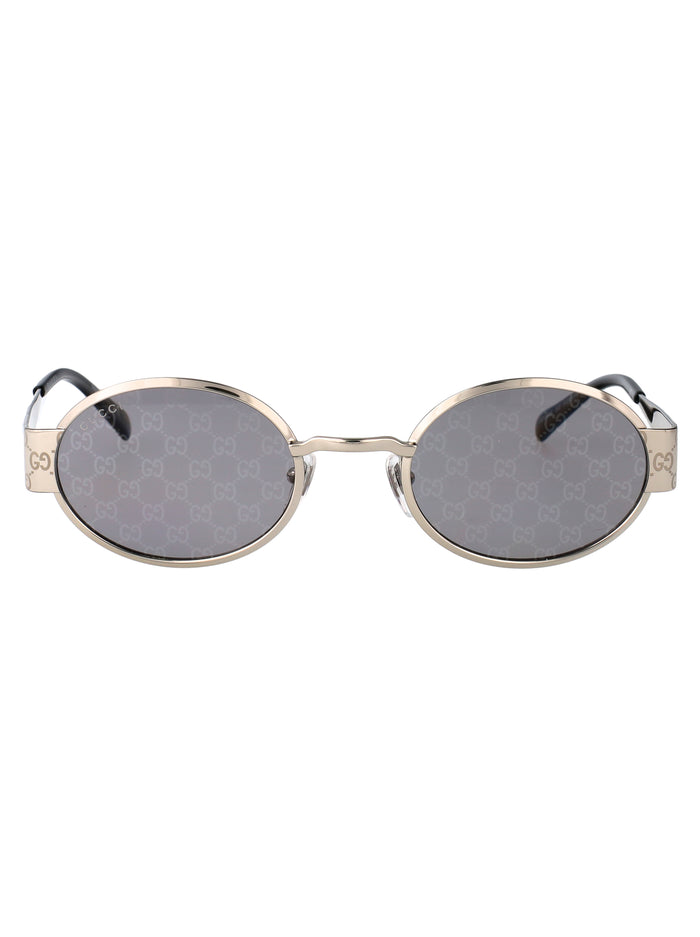 Gg1854s 002 Silver-silver-smoke Metal Sunglasses