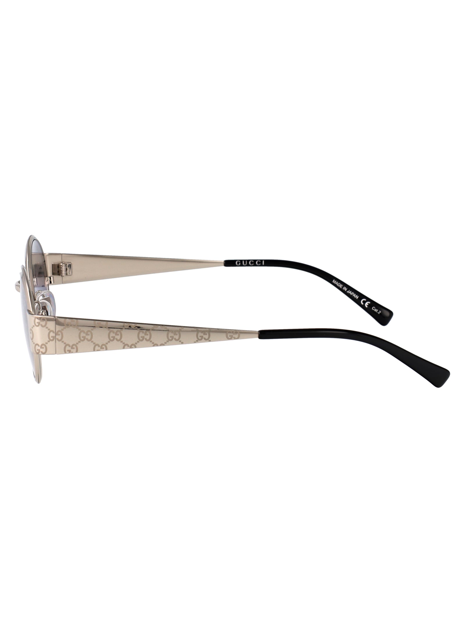 Gg1854s 002 Silver-silver-smoke Metal Sunglasses