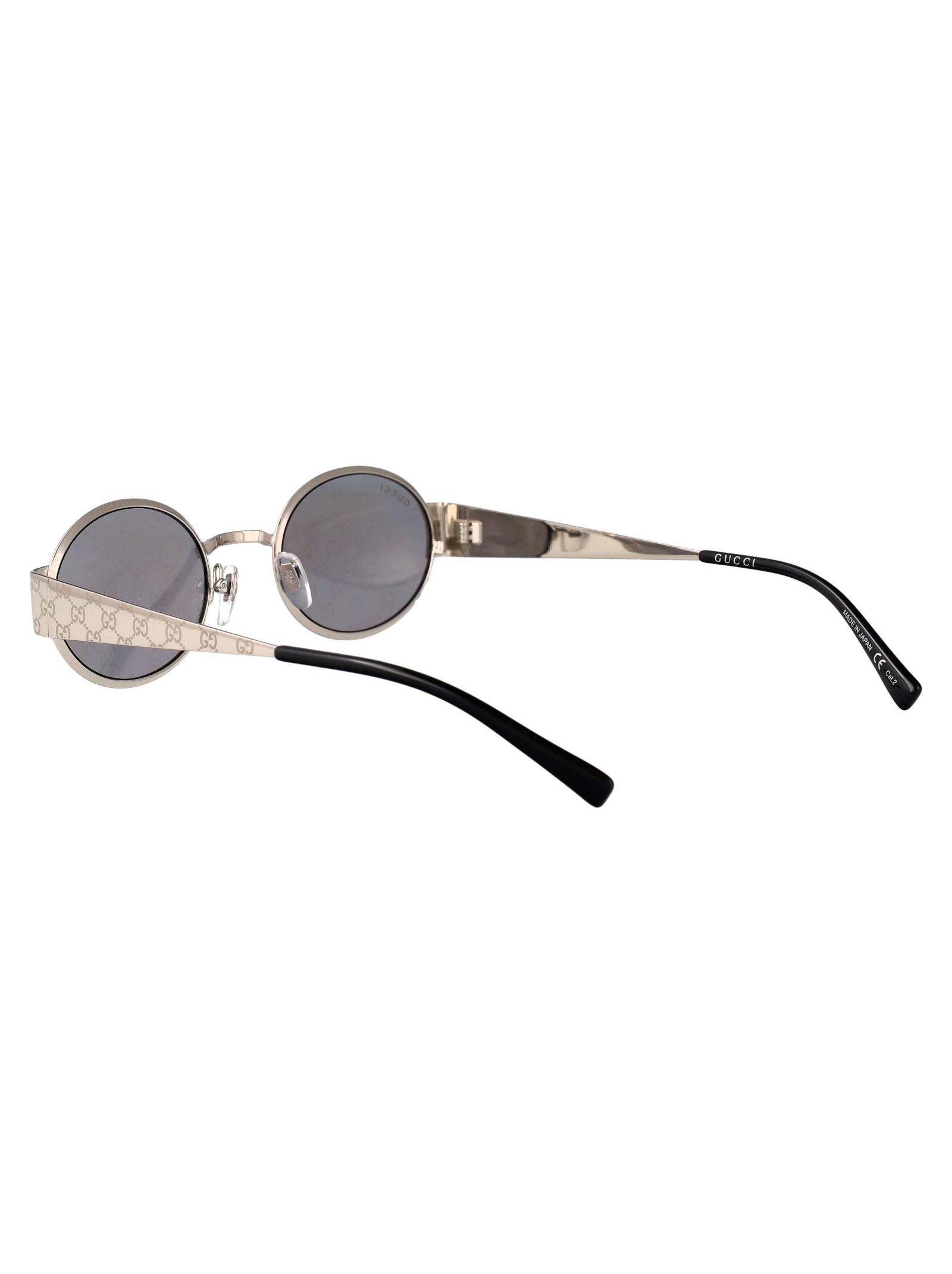 Gg1854s 002 Silver-silver-smoke Metal Sunglasses