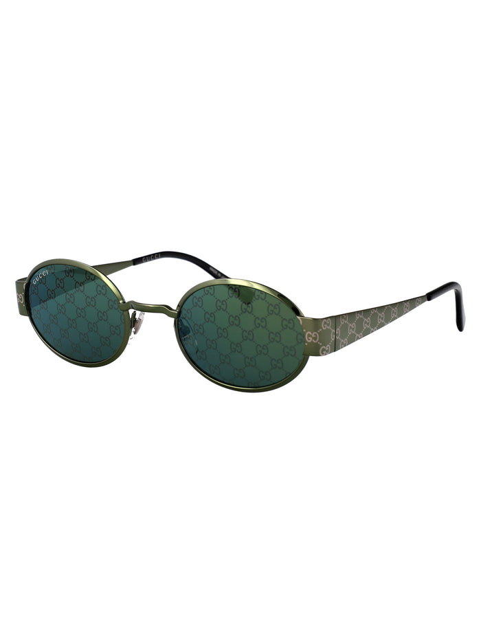 Gg1854s 003 Green-green-green Metal Sunglasses