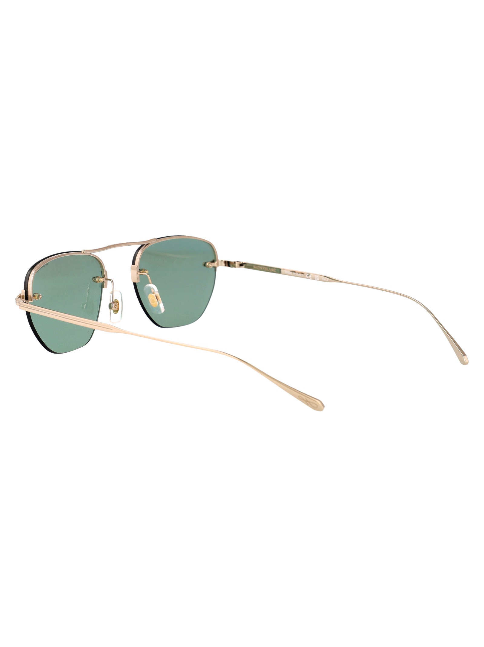 Mb0404s 003 Gold-gold-green Metal Sunglasses