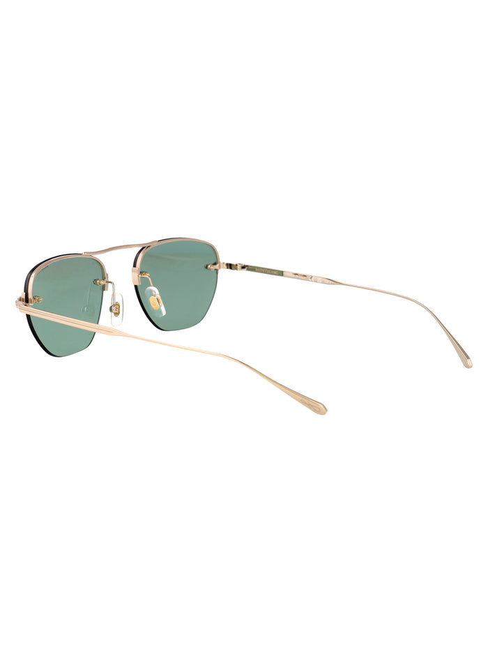 Mb0404s 003 Gold-gold-green Metal Sunglasses