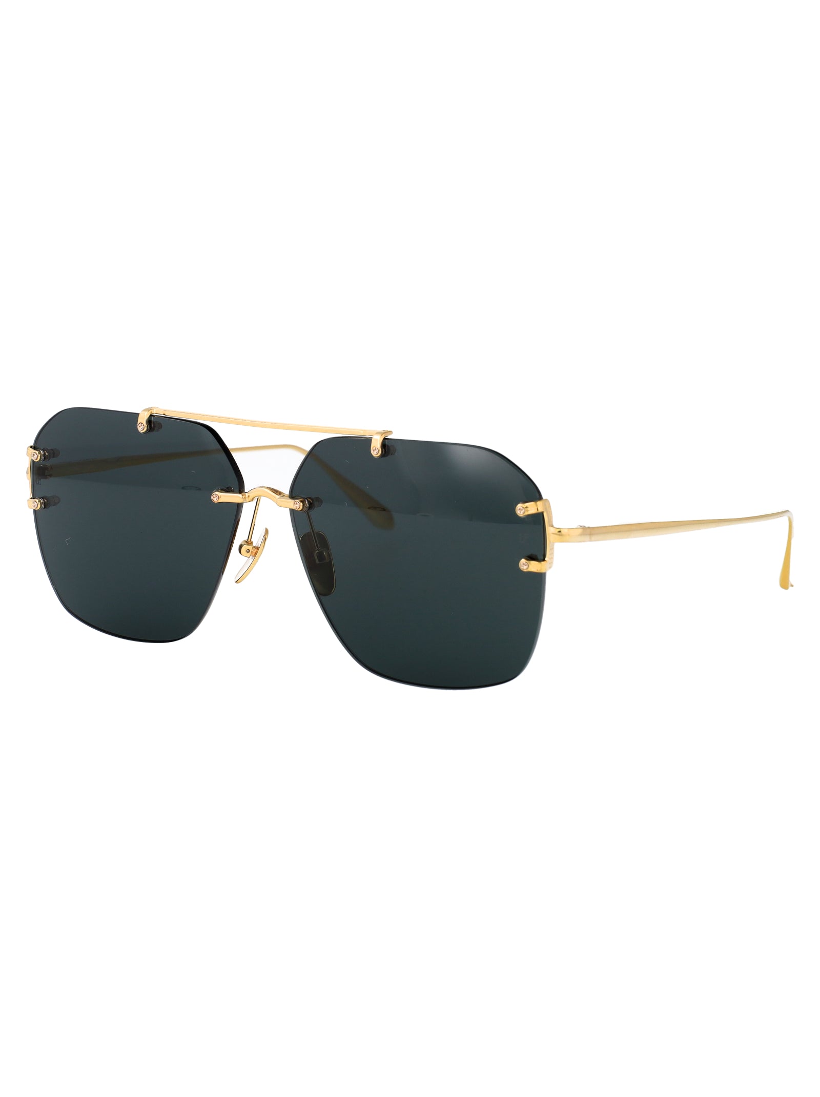 Lfl1312c1sun C1 Yellowgold/deepgreen Titanium Sunglasses