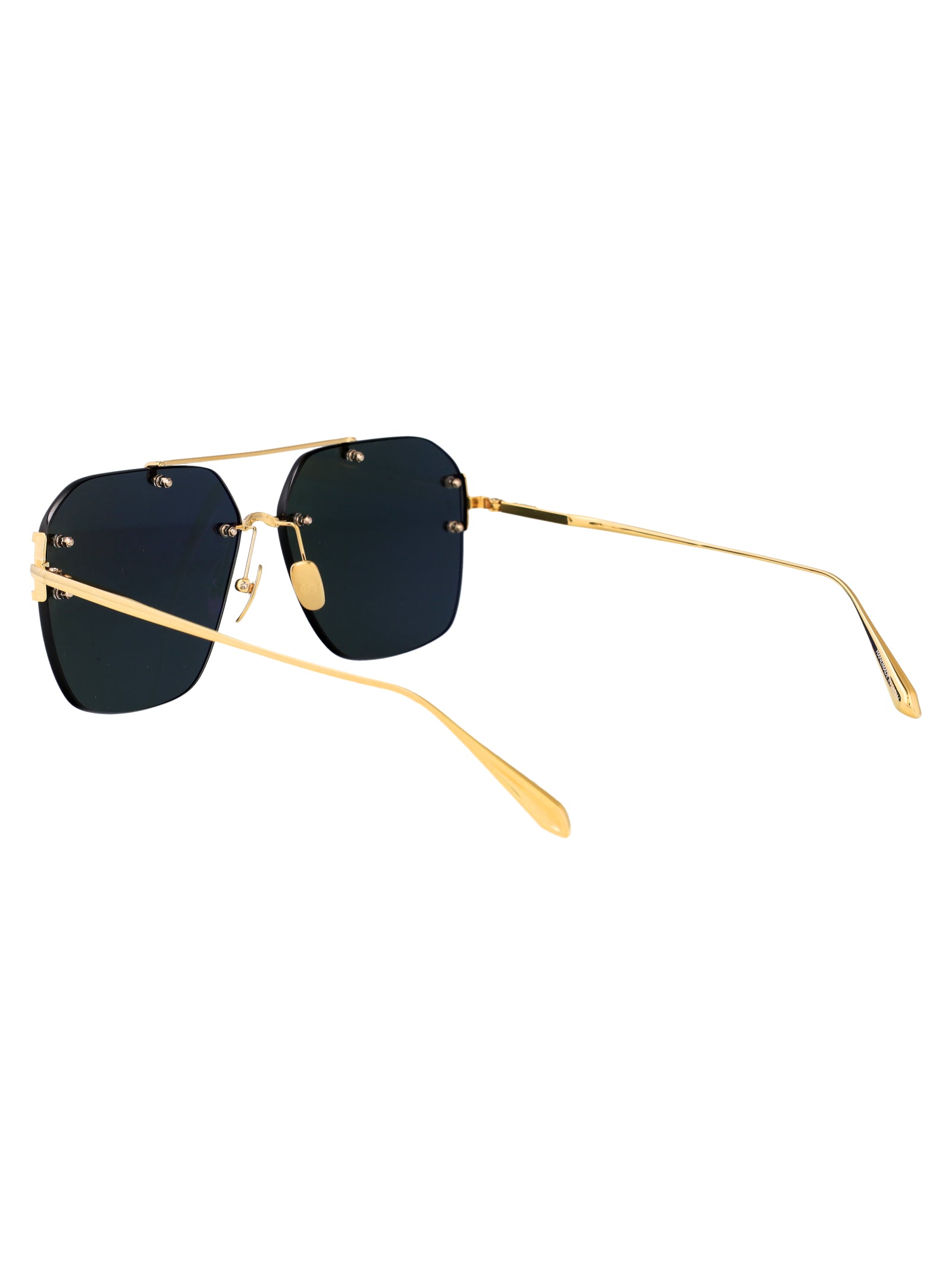 Lfl1312c1sun C1 Yellowgold/deepgreen Titanium Sunglasses