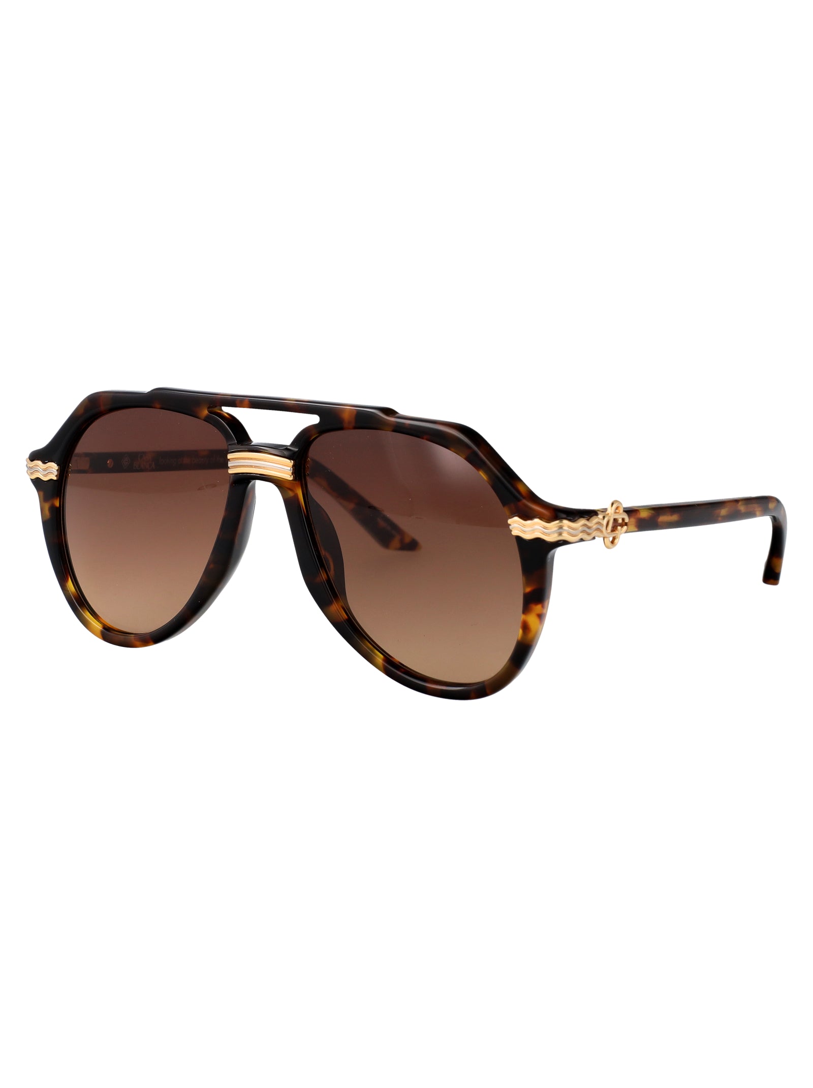 Ew-023-02 Havana Gold / Brown Acetate Sunglasses