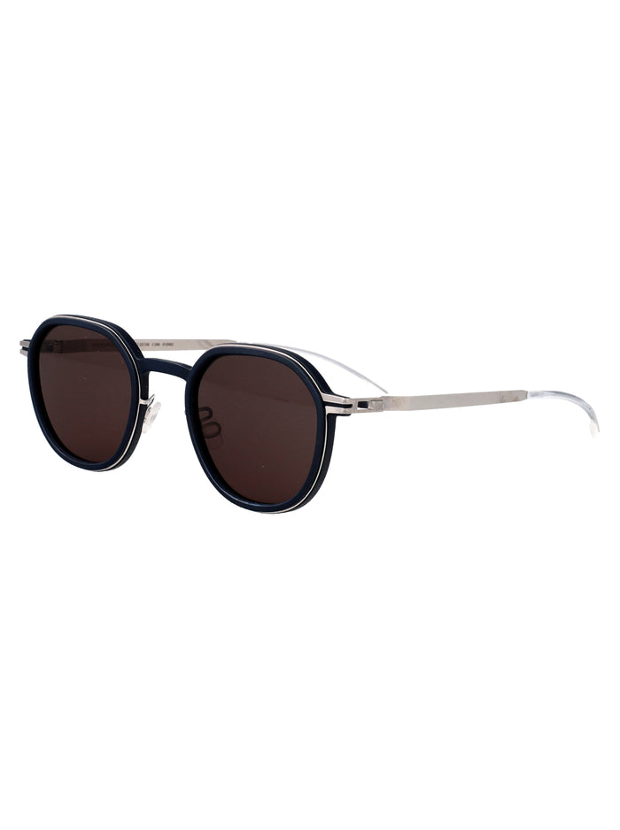 Birch Mh75-indigo/shinysilver Steel + Mylon Sunglasses