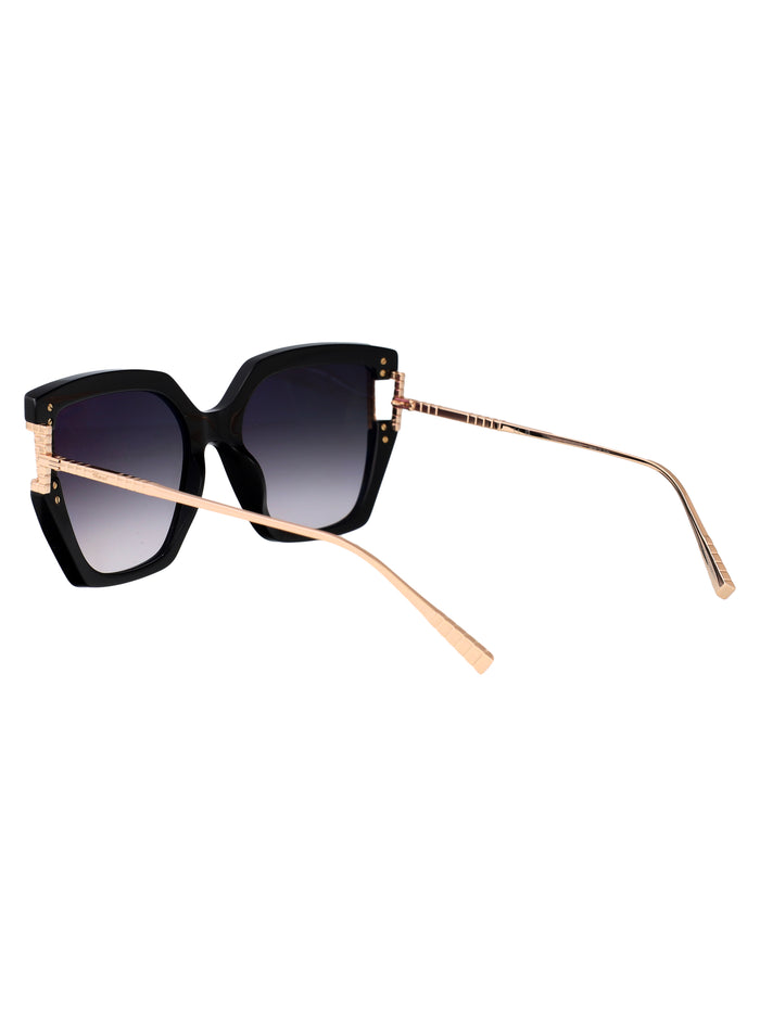 Sch378m 0blk Nero Super Black Titanium Sunglasses