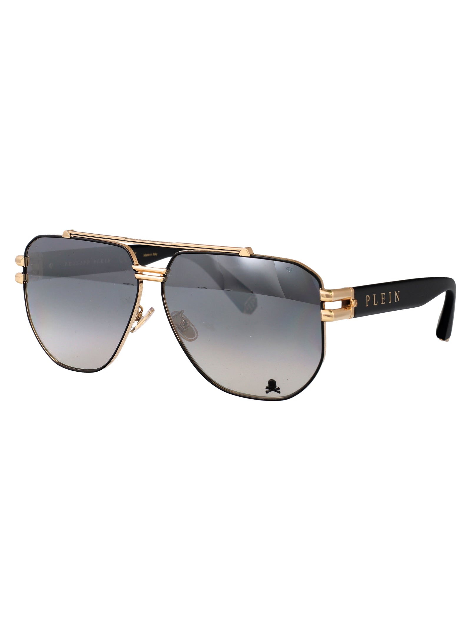Spp185v 302x Oro Rose' Lucido C/parti Nero Semilucido Acetate Sunglasses