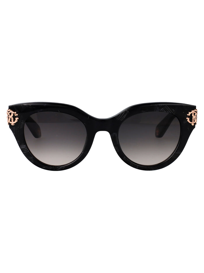 Src065m 0981 Nero Con Aste Bianche Acetate Sunglasses