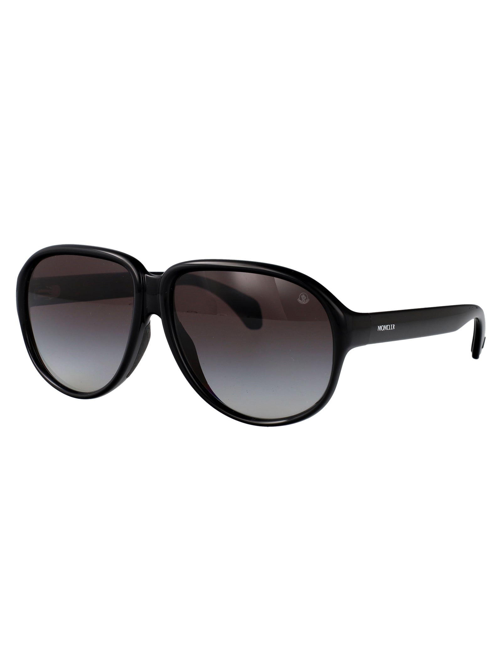Halcyonne Shiny Black Injected Sunglasses