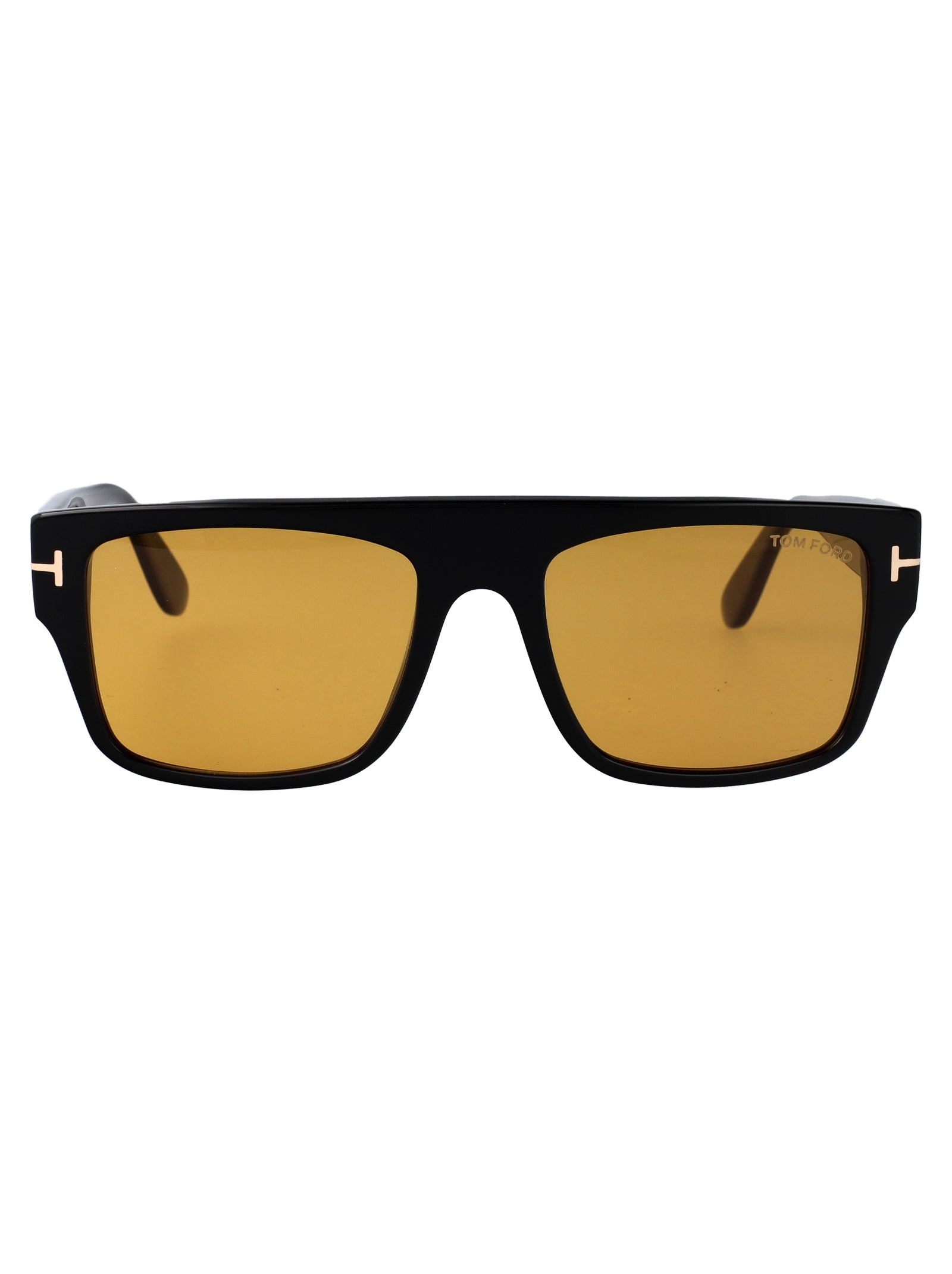 Ft0907 01e Nero Lucido / Marrone Acetate Sunglasses