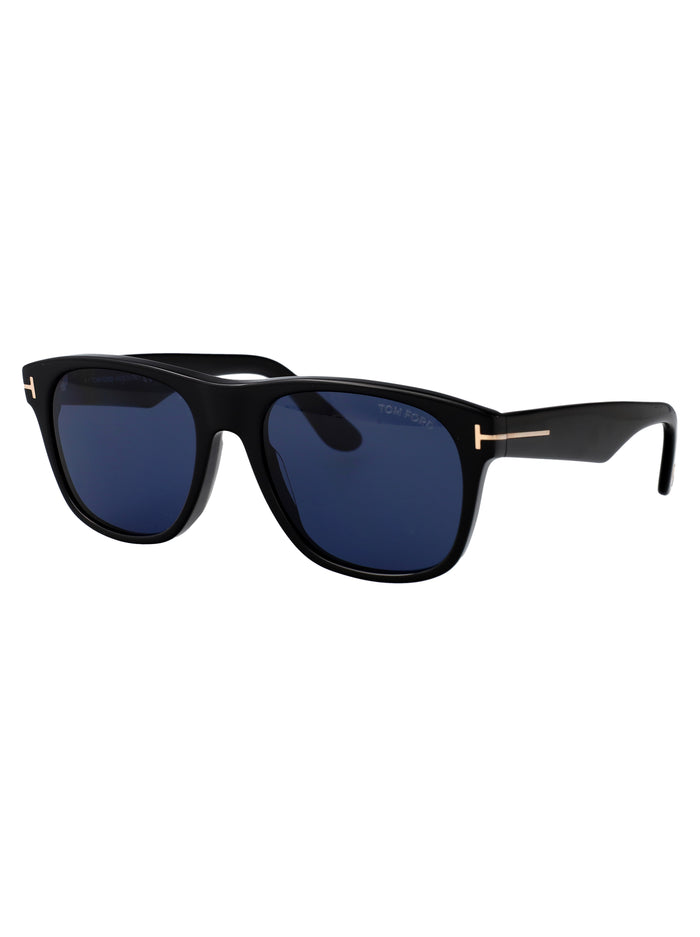 Ft1284 01v Nero Lucido / Blu Acetate Sunglasses