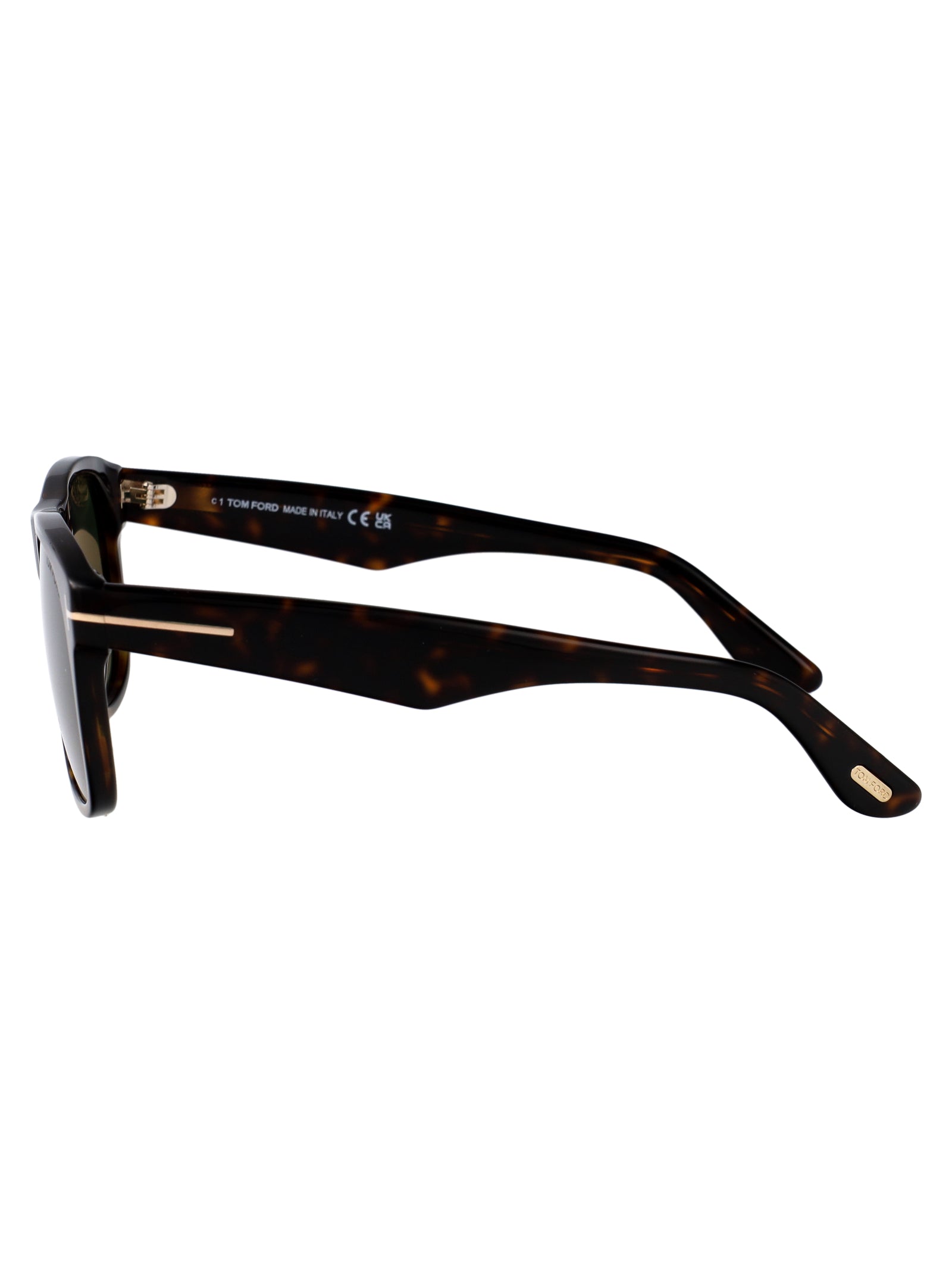 Ft1284 52n Avana Scura / Verde Acetate Sunglasses