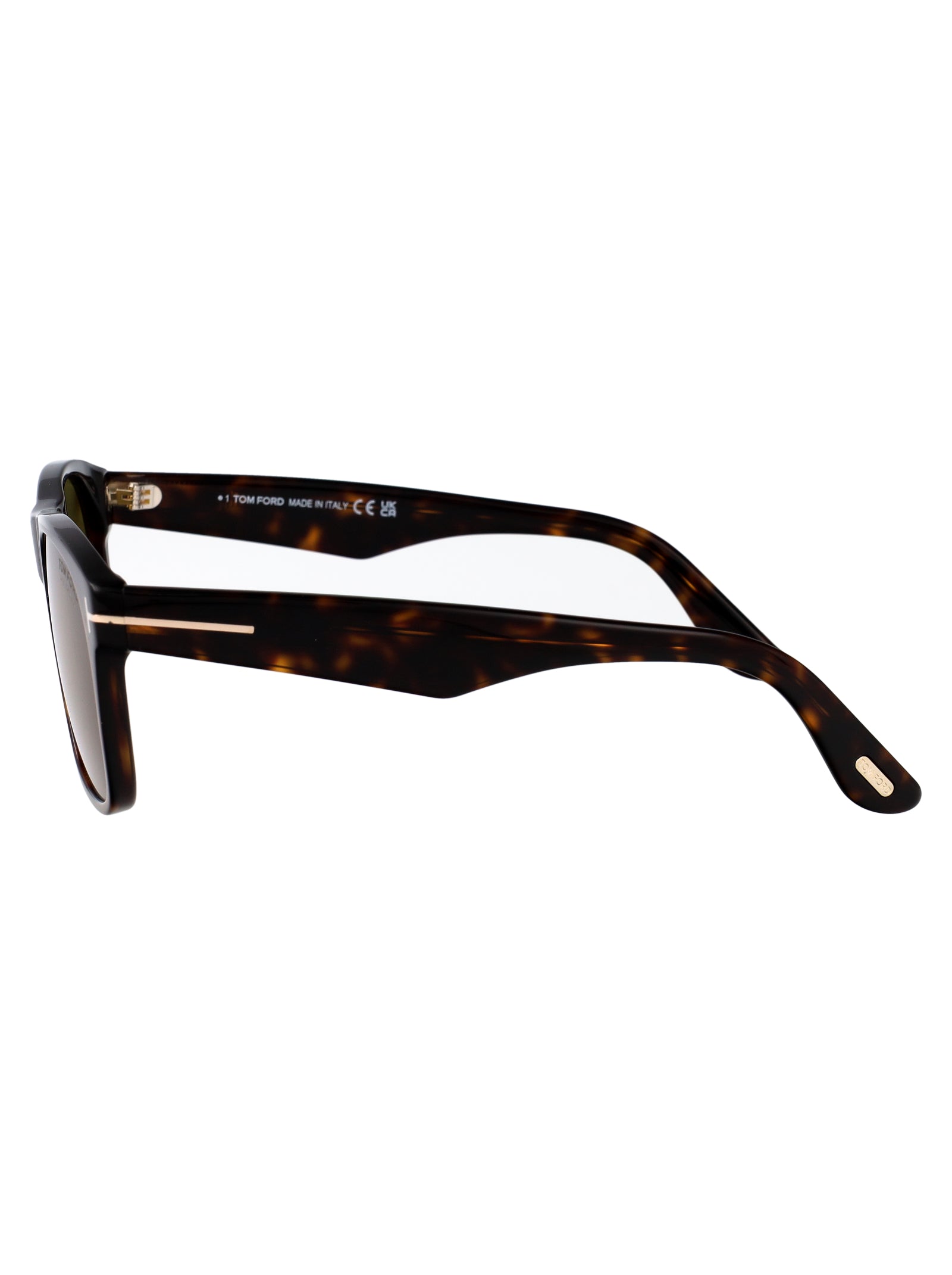 Ft1284 52r Avana Scura / Verde Polar Acetate Sunglasses