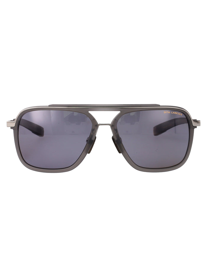 Grey Metal/acetate Sunglasses