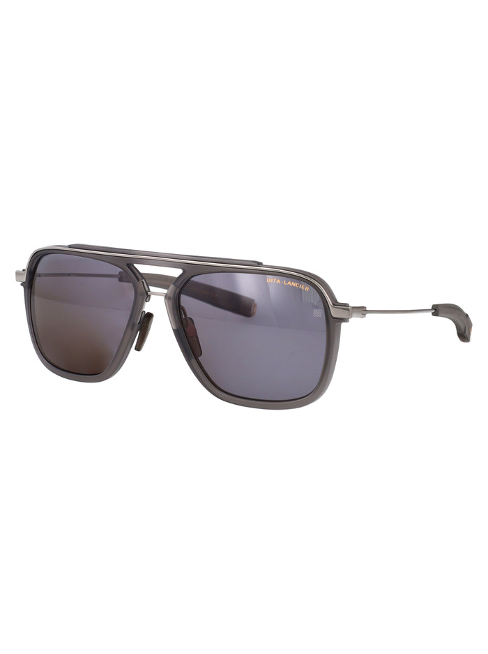 Grey Metal/acetate Sunglasses
