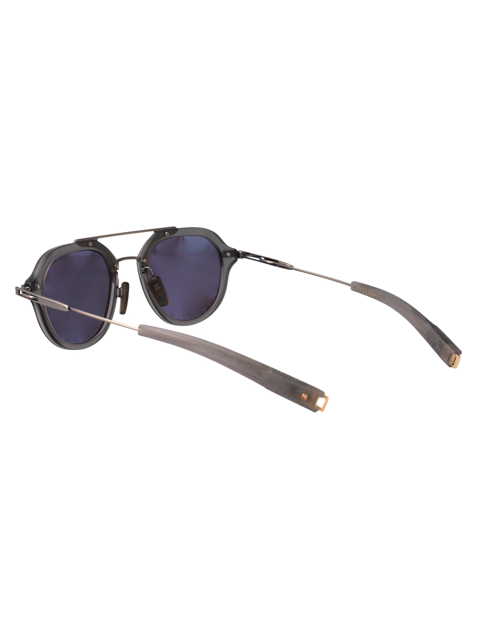 Dls407-A-02 02 Satin Crystal Grey - Antique Silver Metal Sunglasses