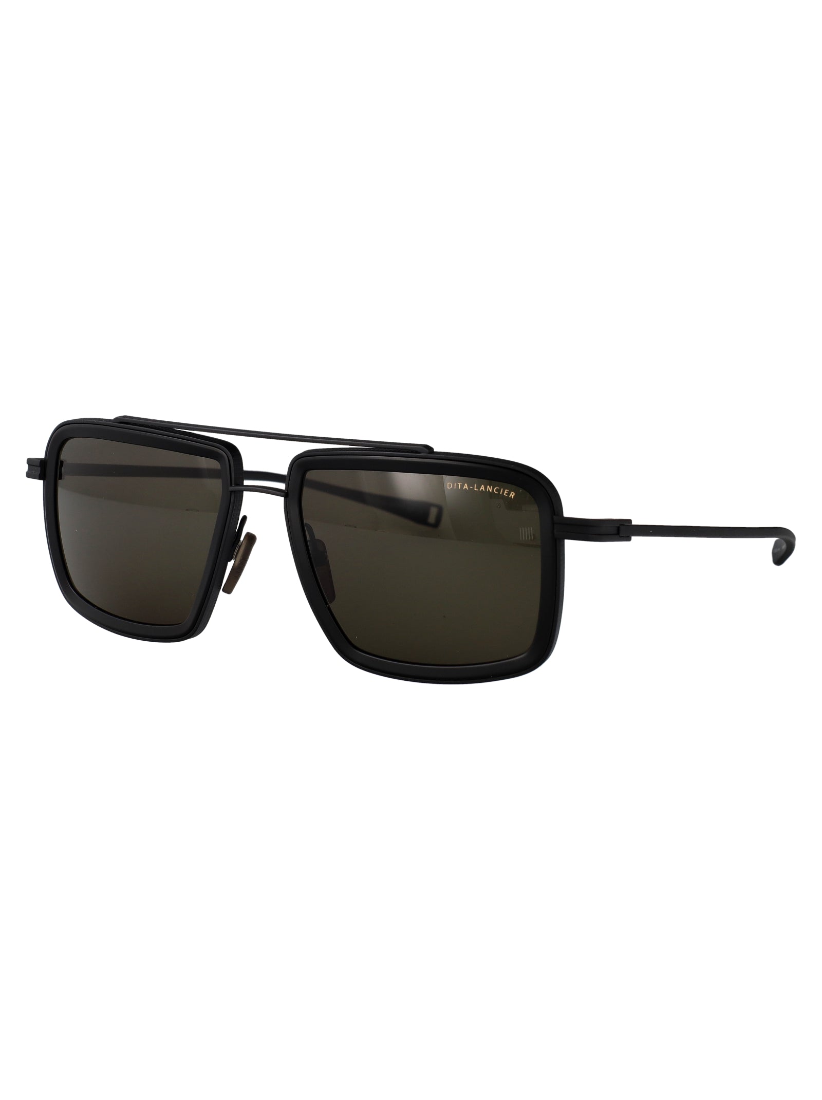Matte Black Metal Sunglasses