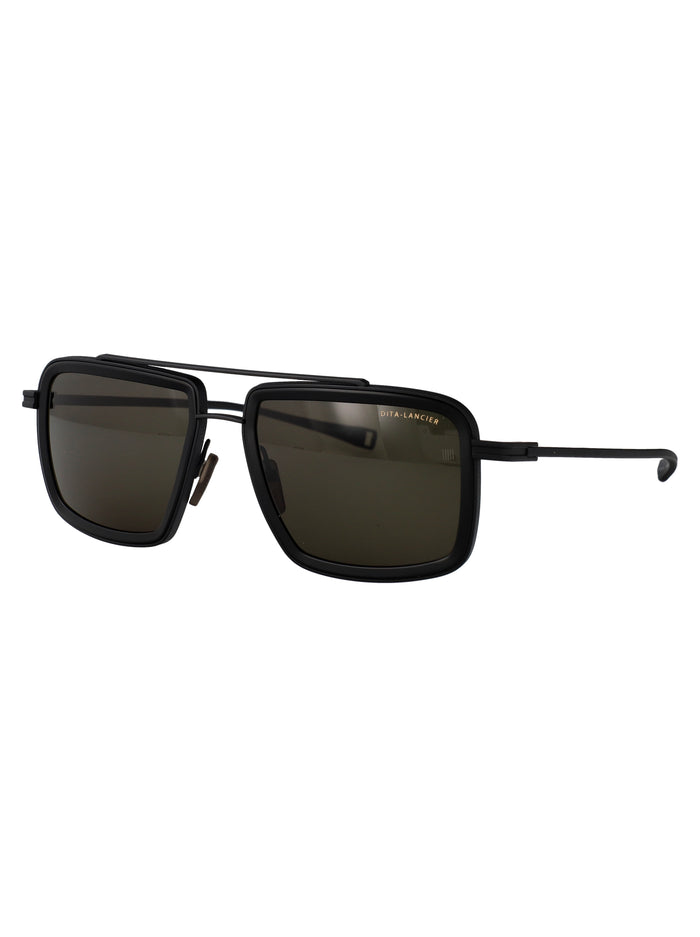 Matte Black Metal Sunglasses