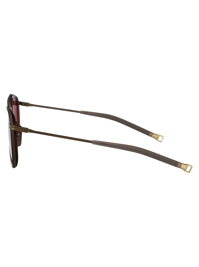 Dls441-A-01 01 Black Sand - Copperhead Brown Metal Sunglasses