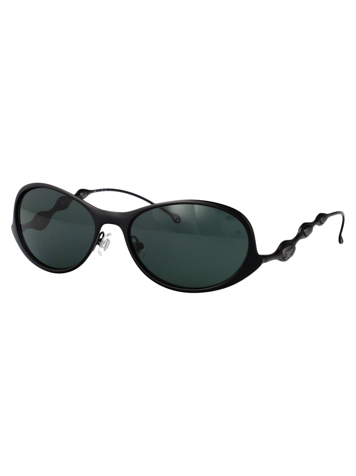 0dl1014 101371 Powdre Matte Black Metal Sunglasses