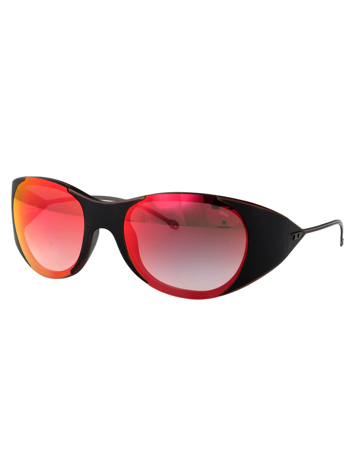 0dl3003 508-B6 Green Gradient Brown Mirror Red Acetate Sunglasses