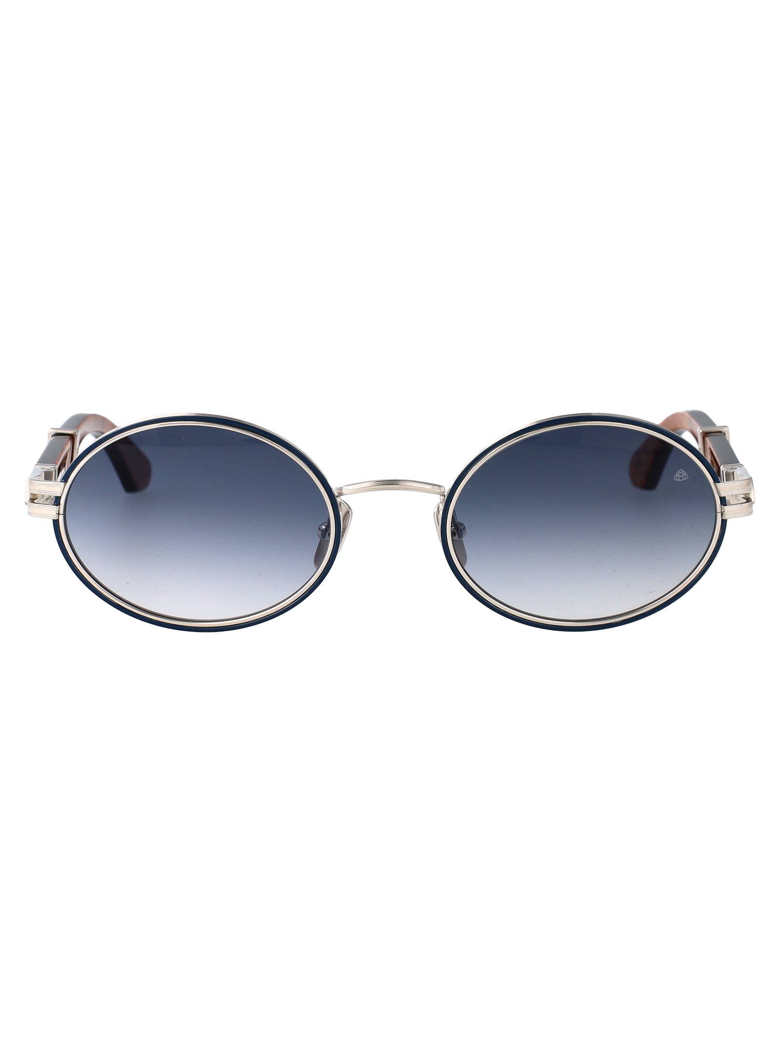 The Producer I Palladium Plated Blue Titanium Sunglasses
