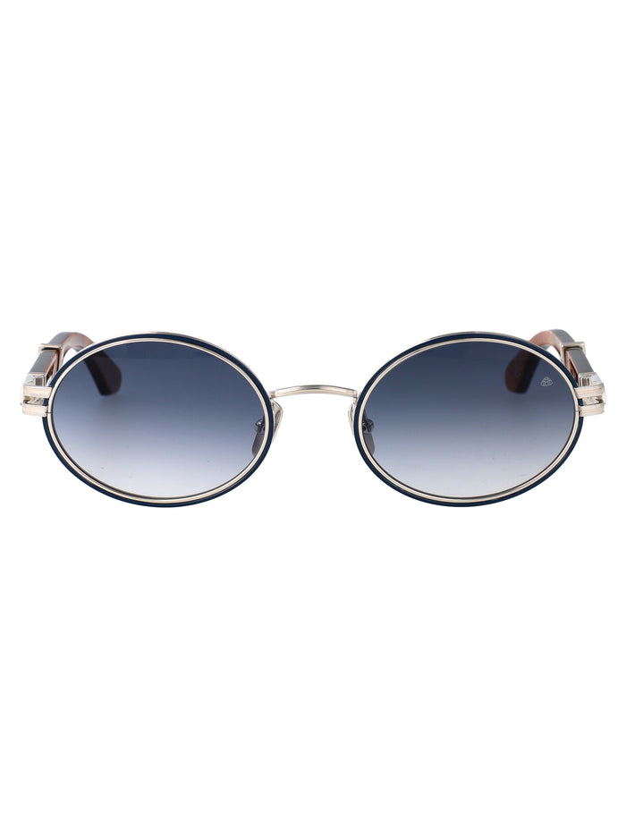 The Producer I Palladium Plated Blue Titanium Sunglasses