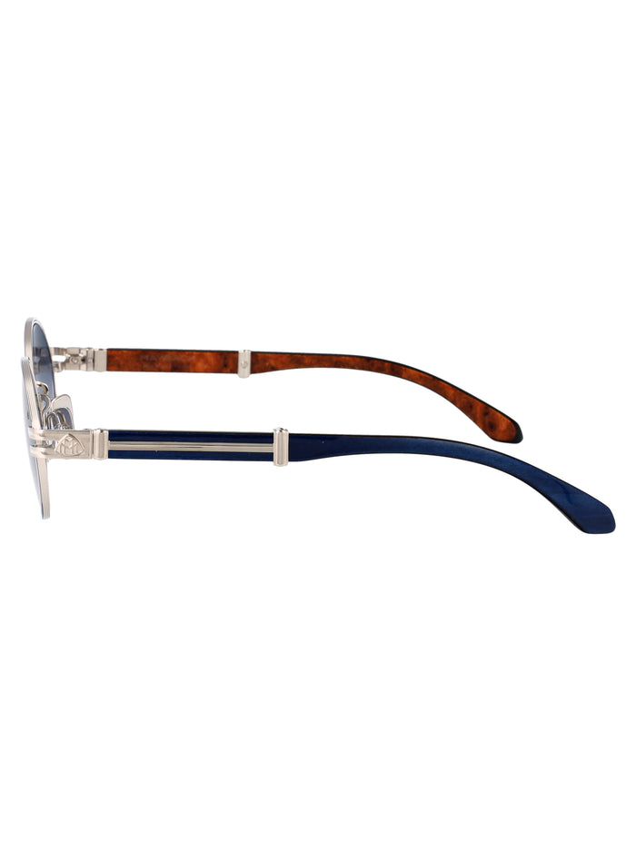 The Producer I Palladium Plated Blue Titanium Sunglasses