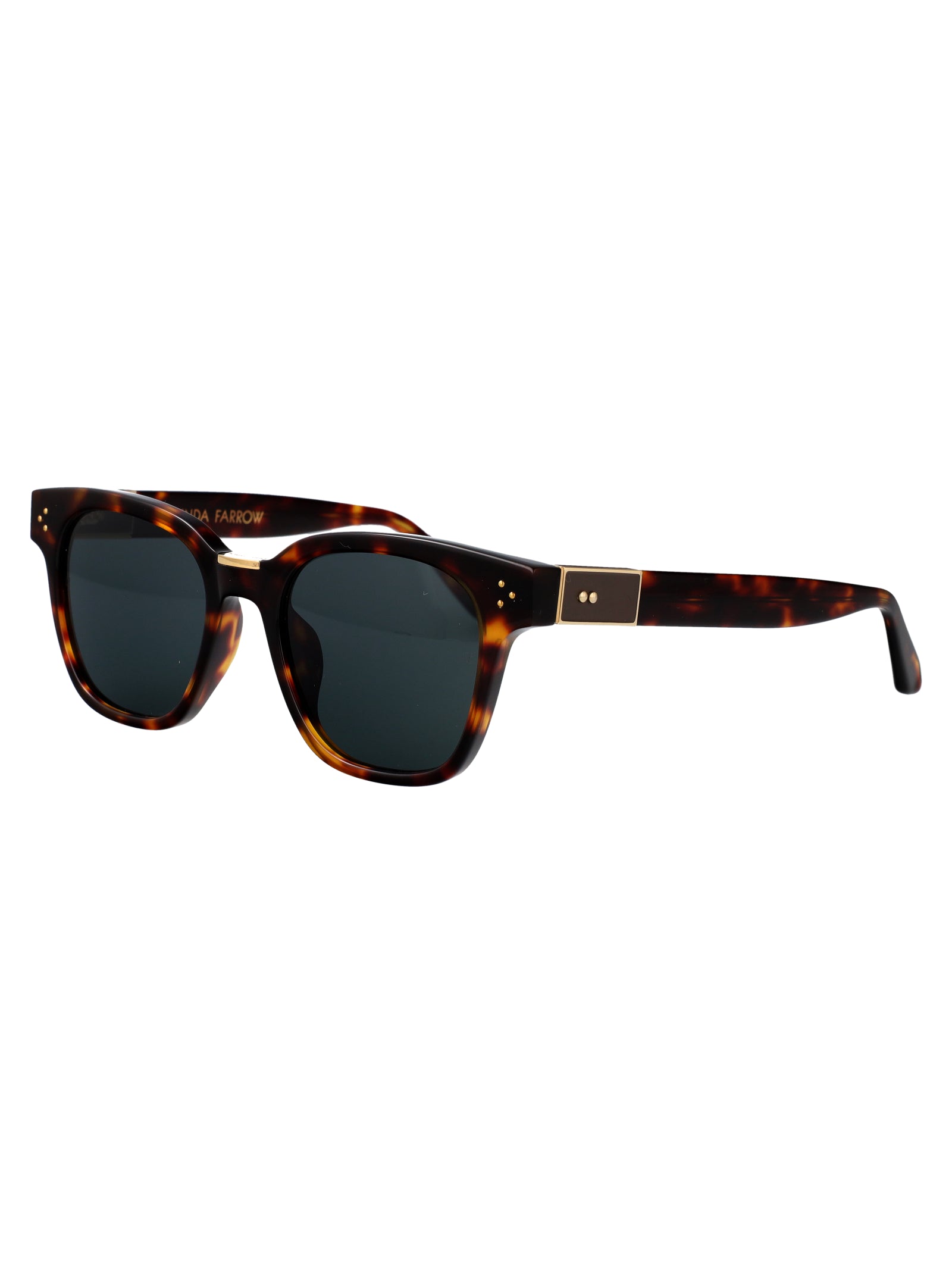 Lfl1481c5sun C5 Dark T-shell/ Light Gold/ Deep Green Acetate + Metal Sunglasses