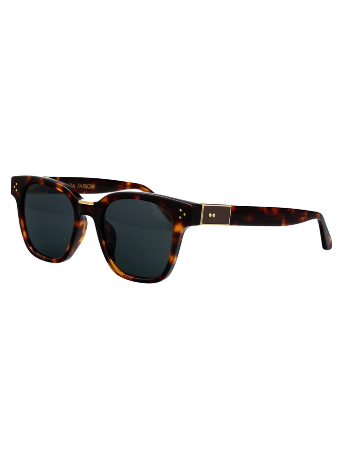 Lfl1481c5sun C5 Dark T-shell/ Light Gold/ Deep Green Acetate + Metal Sunglasses