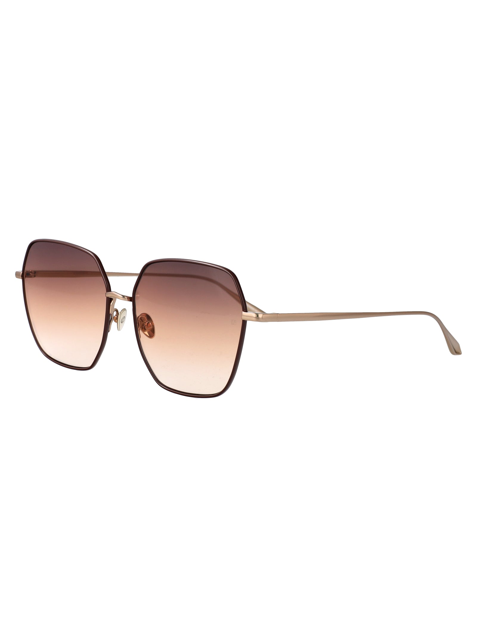Lfl1576c2sun C2 Brown/ Light Gold/ Ash Grad Acetate + Metal Sunglasses
