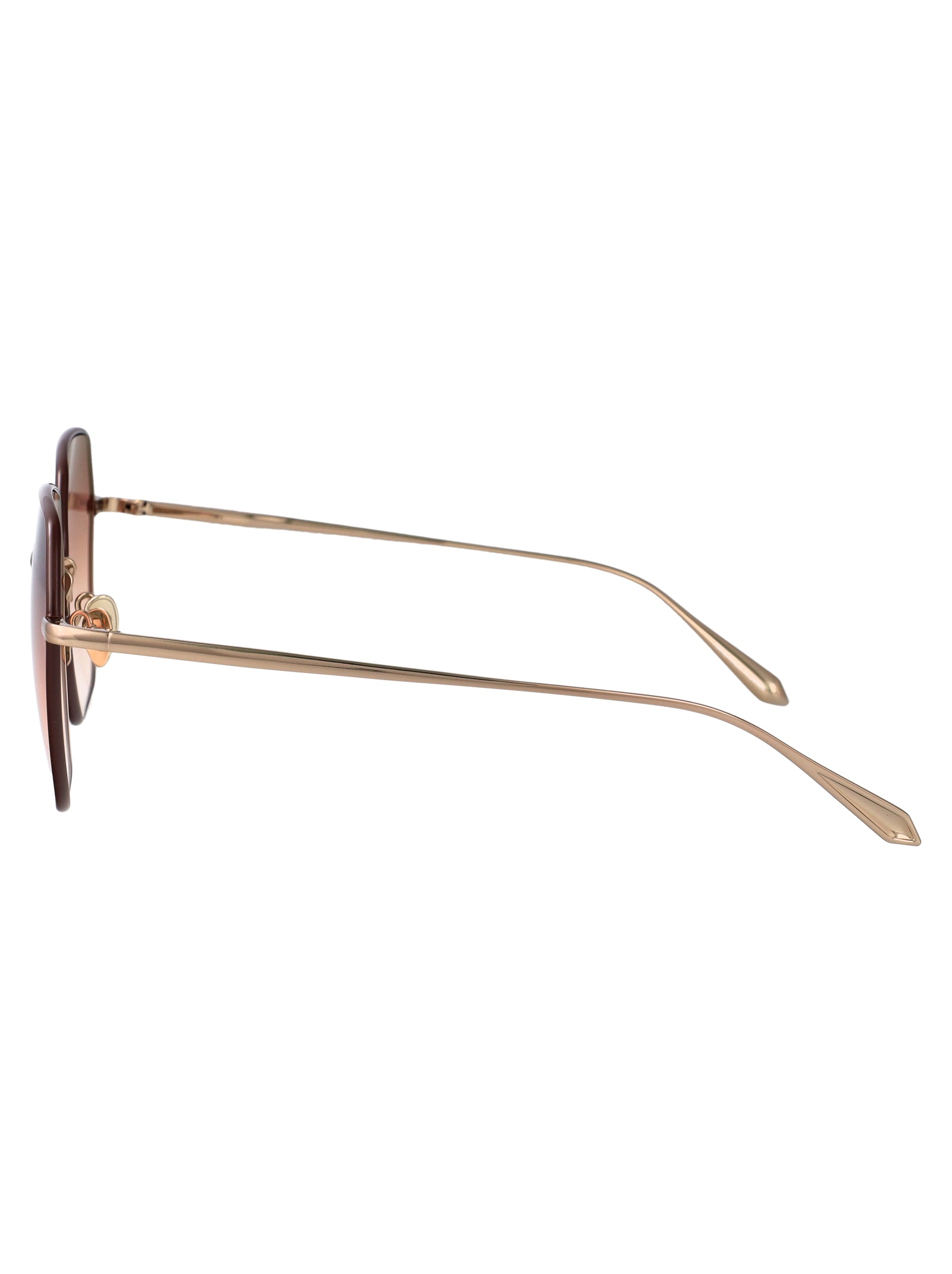 Lfl1576c2sun C2 Brown/ Light Gold/ Ash Grad Acetate + Metal Sunglasses