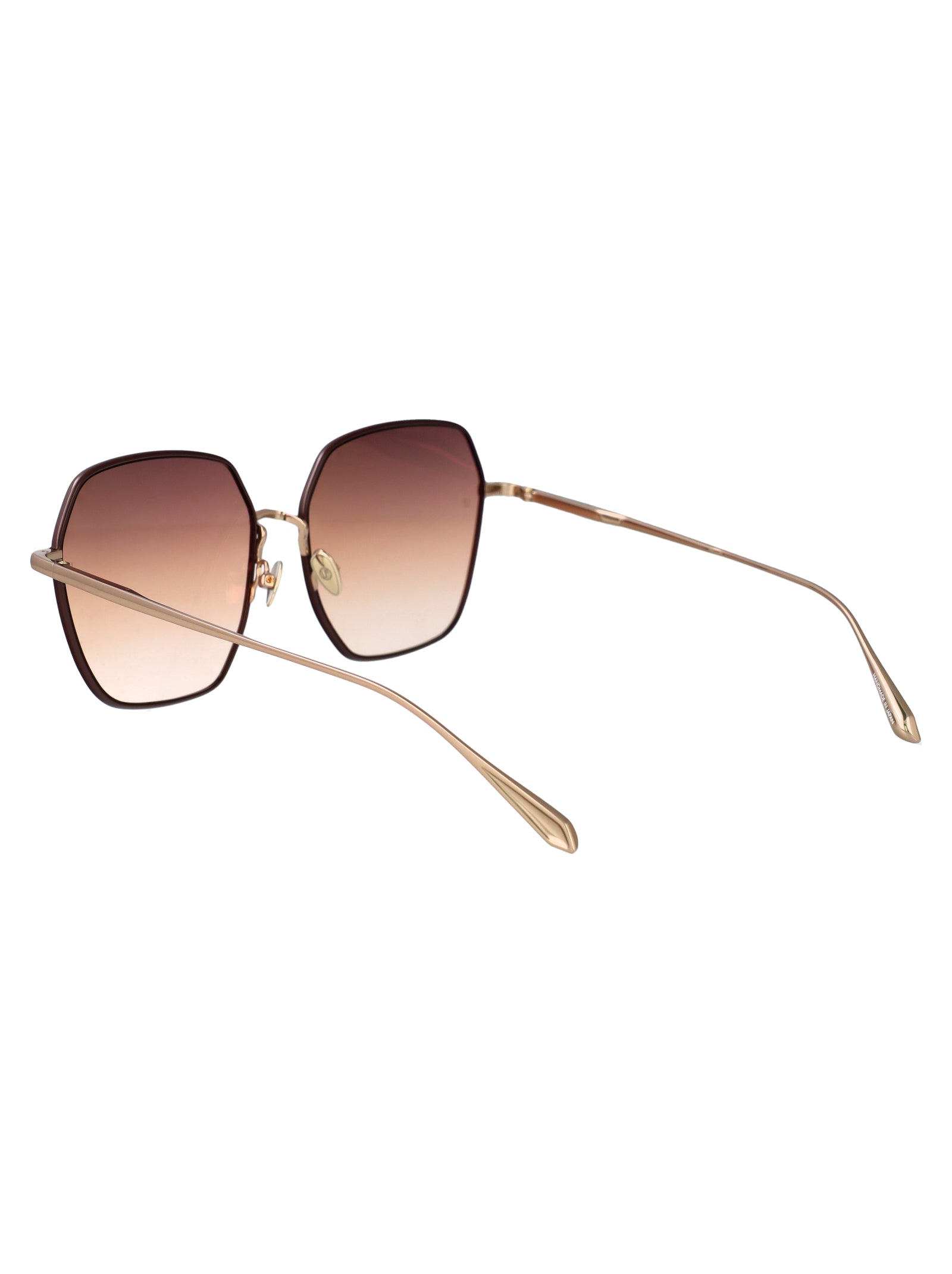 Lfl1576c2sun C2 Brown/ Light Gold/ Ash Grad Acetate + Metal Sunglasses