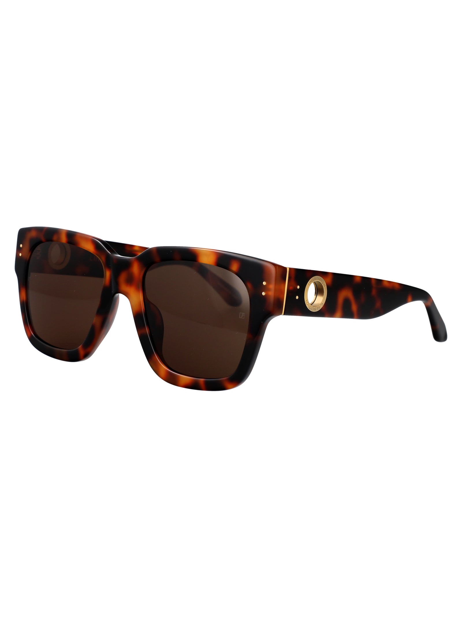 Lflc1001c2sun C2 T-shell/ Yellow Gold/ Brown Acetate + Metal Sunglasses