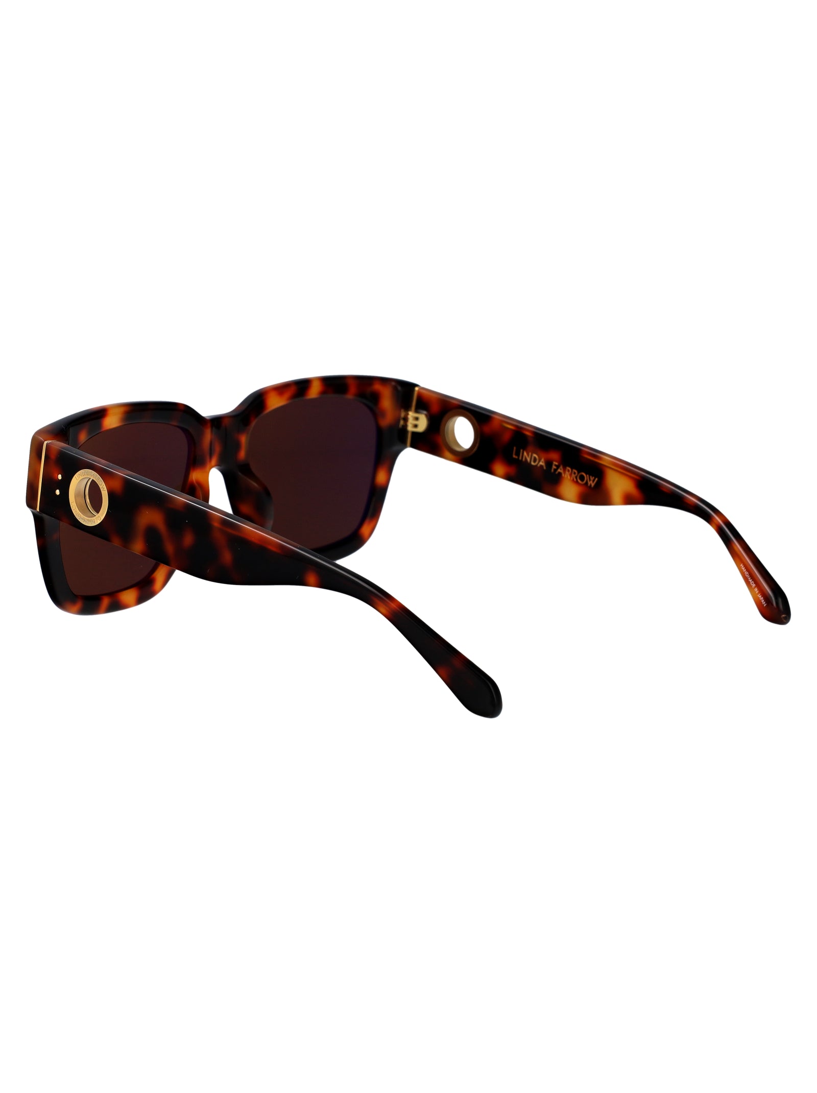 Lflc1001c2sun C2 T-shell/ Yellow Gold/ Brown Acetate + Metal Sunglasses