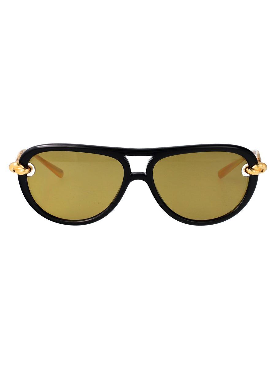 Sunglasses Black-Gold-Yellow Metal Black/gold/yellow