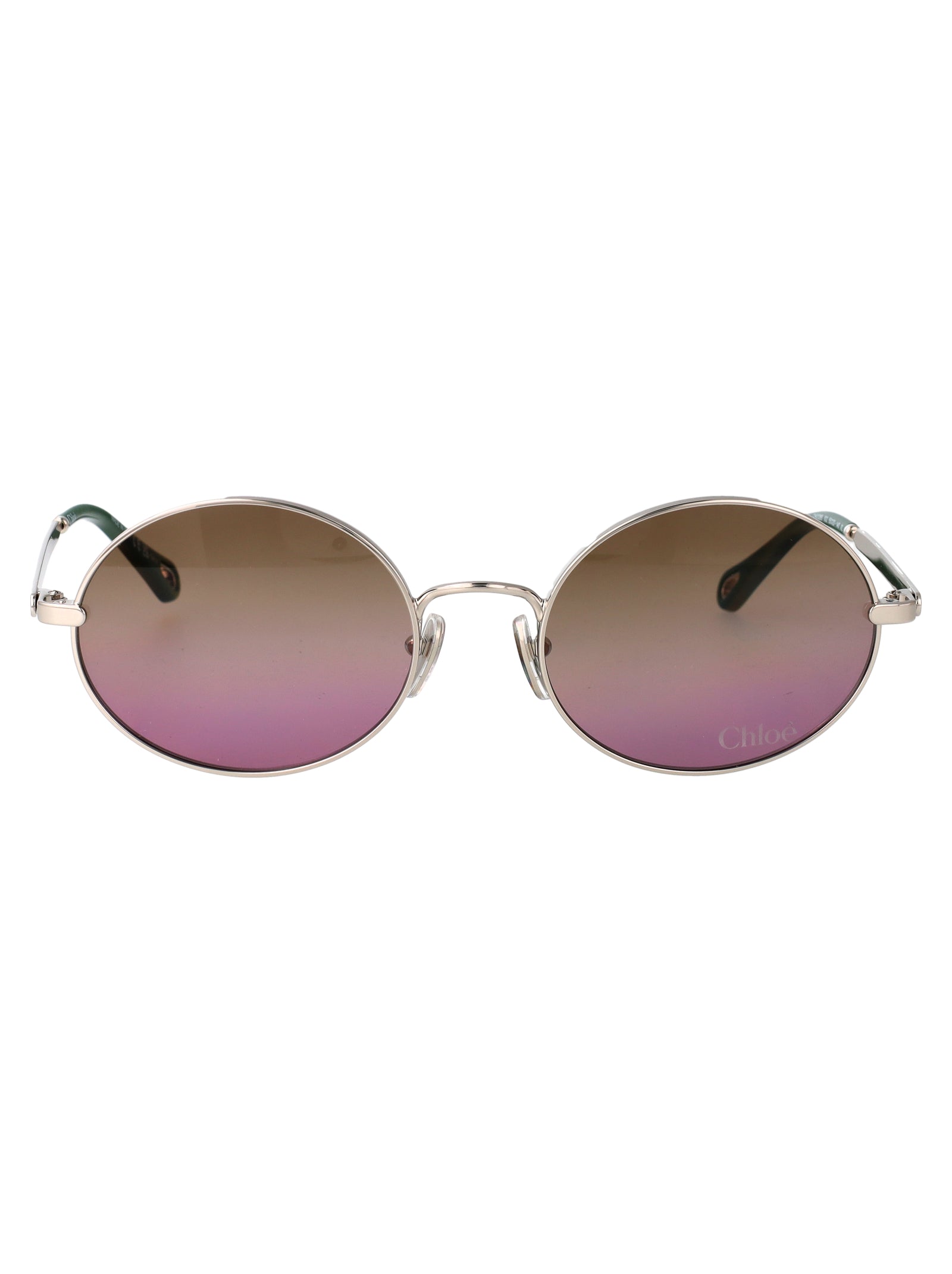 Ch0326s Silver-silver-green Metal Sunglasses