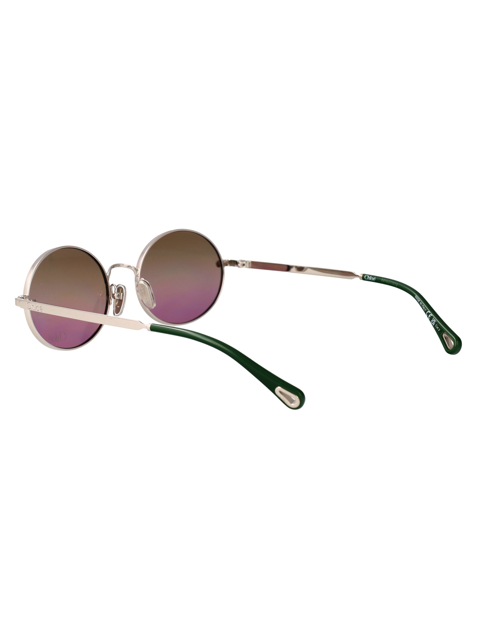Ch0326s Silver-silver-green Metal Sunglasses