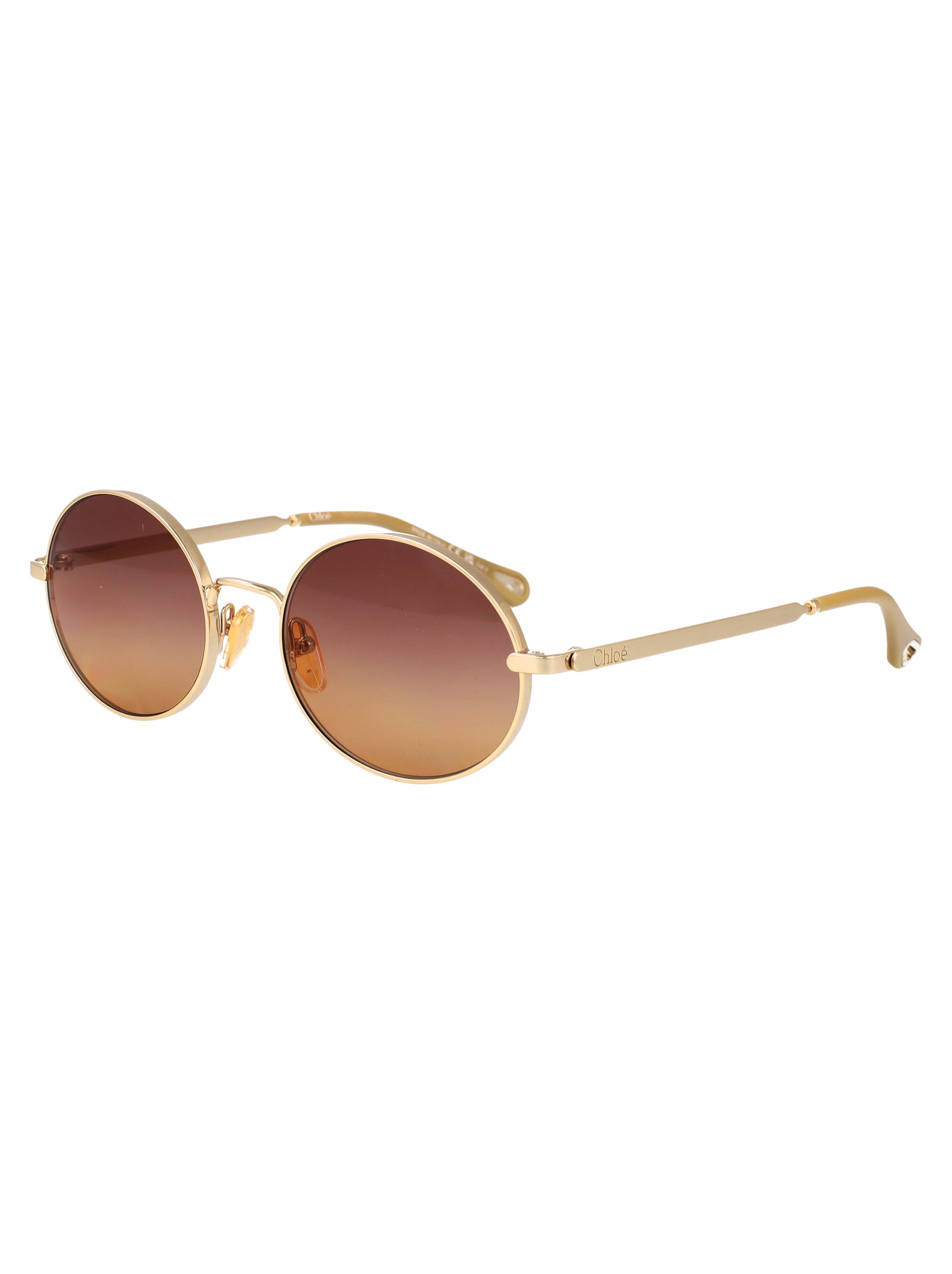 Ch0326s 004 Gold-gold-brown Metal Sunglasses